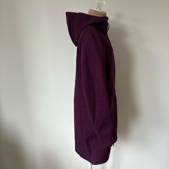Lululemon City Softshell Tweed Plum Purple Hooded Fleece Lined Coat EUC Size 4 - Picture 11 of 15